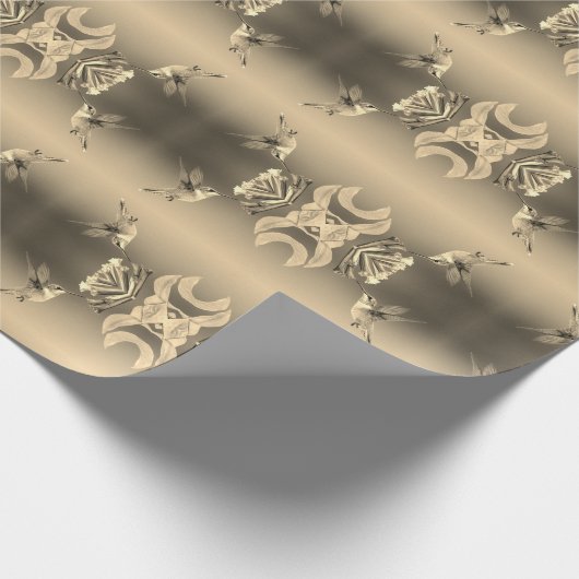 Patroon voor koeienvogels, verpakkingspapier cadeaupapier (Hoek)