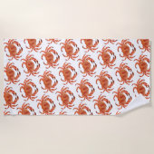 Patroon voor kustkrabben strandlaken (Voorkant)