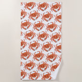 Patroon voor kustkrabben strandlaken (Voorkant)