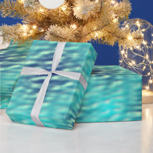 Patroon voor licht en donker poolwater cadeaupapier