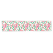 Patroon voor licht roze bruine bloemen korte tafelloper (Horizontaal)