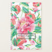 Patroon voor licht roze bruine bloemen planner (Voorkant)