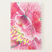 Patroon voor licht roze bruine bloemen planner (Achterkant)