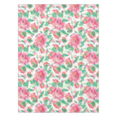 Patroon voor licht roze bruine bloemen tafelkleed (Voorkant)