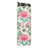 Patroon voor licht roze bruine bloemen thermosbeker (Geroteerd rechts)