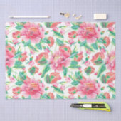 Patroon voor licht roze bruine bloemen tissuepapier (Craft)