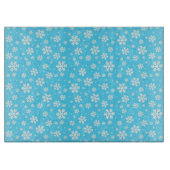 Patroon voor lichte blauw en witte kerstsnowflakes snijplank (Voorkant)