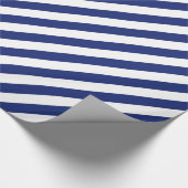 Patroon voor marineblauw en witte diagonale strepe cadeaupapier (Hoek)