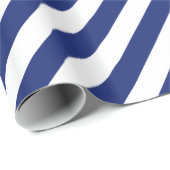 Patroon voor marineblauw en witte diagonale strepe cadeaupapier (Rol Hoek)