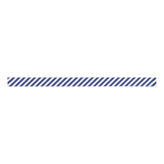 Patroon voor marineblauw en witte diagonale strepe grosgrain lint (Voorkant)