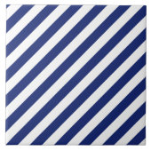 Patroon voor marineblauw en witte diagonale strepe tegeltje (Voorkant)