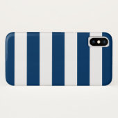 Patroon voor marinenblauw en witte strepen Case-Mate iPhone case (Achterkant (horizontaal))