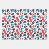 Patroon voor Martiale Kunsten (blauw en rood) Inpakpapier Vel (Voorkant)