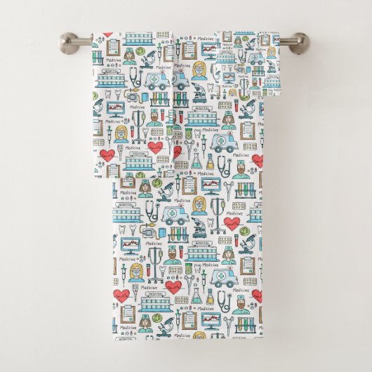 Patroon voor medisch ontwerp bad handdoek (Insitu)