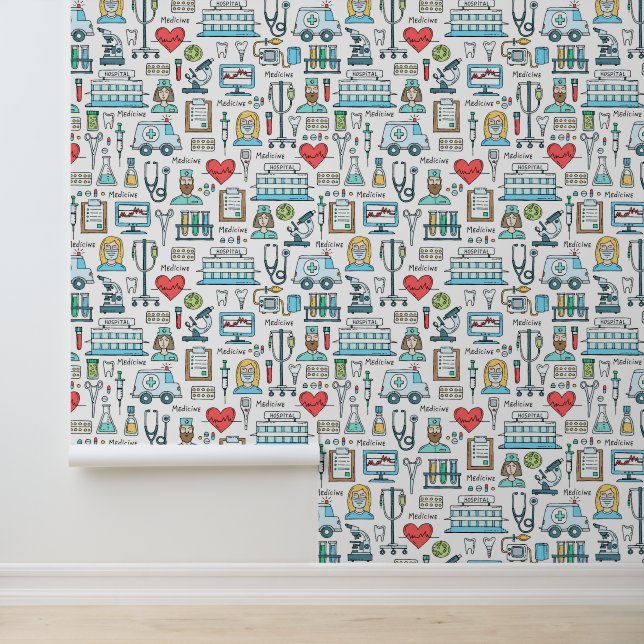 Patroon voor medisch ontwerp behang (Applicatie)