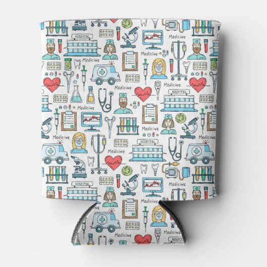 Patroon voor medisch ontwerp blikjeskoeler (Voorkant)