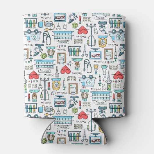 Patroon voor medisch ontwerp blikjeskoeler (Achterkant)