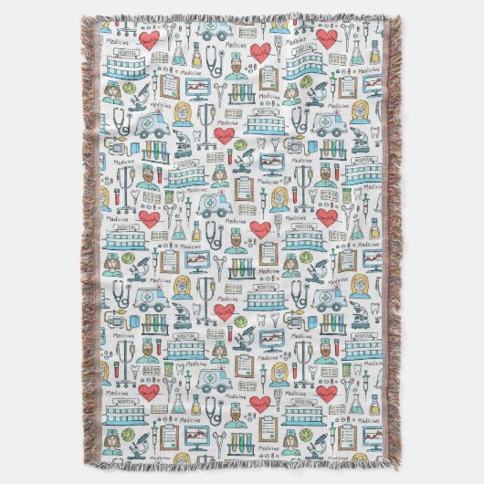 Patroon voor medisch ontwerp deken (Voorkant Verticaal)