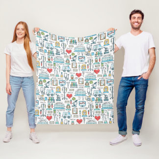 Patroon voor medisch ontwerp fleece deken