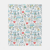 Patroon voor medisch ontwerp fleece deken (Voorkant)