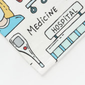 Patroon voor medisch ontwerp fleece deken (Hoek)