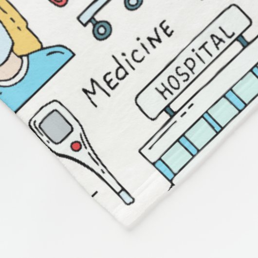 Patroon voor medisch ontwerp fleece deken (Hoek)