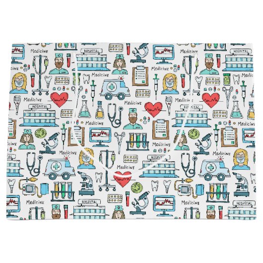 Patroon voor medisch ontwerp groot cadeauzakje (Voorkant)