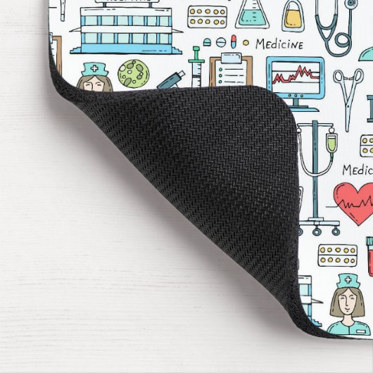 Patroon voor medisch ontwerp muismat (Hoek)