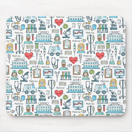 Patroon voor medisch ontwerp muismat (Voorkant)
