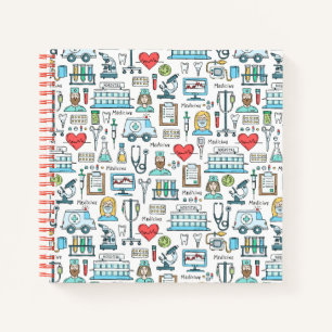 Patroon voor medisch ontwerp notitieboek