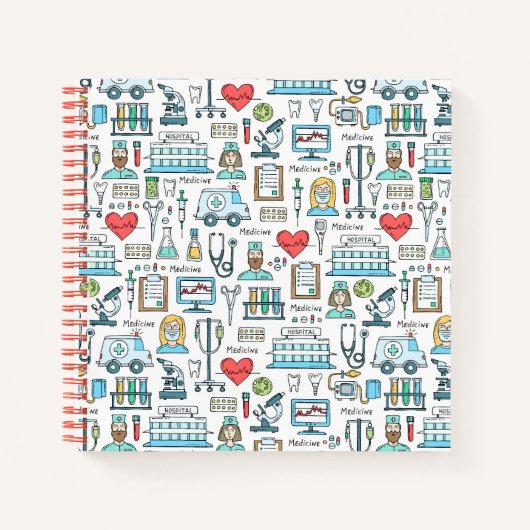Patroon voor medisch ontwerp notitieboek (Voorkant)