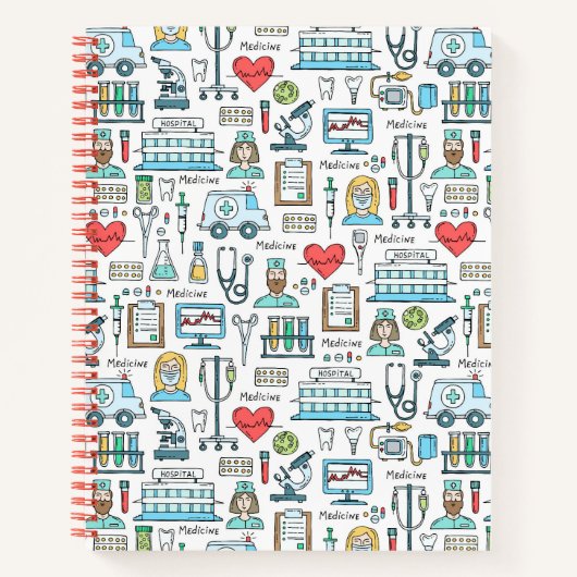 Patroon voor medisch ontwerp notitieboek (Voorkant)