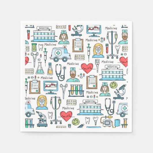 Patroon voor medisch ontwerp servet (Voorkant)