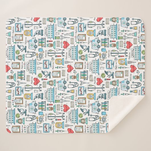 Patroon voor medisch ontwerp sherpa deken (Voorkant (horizontaal))