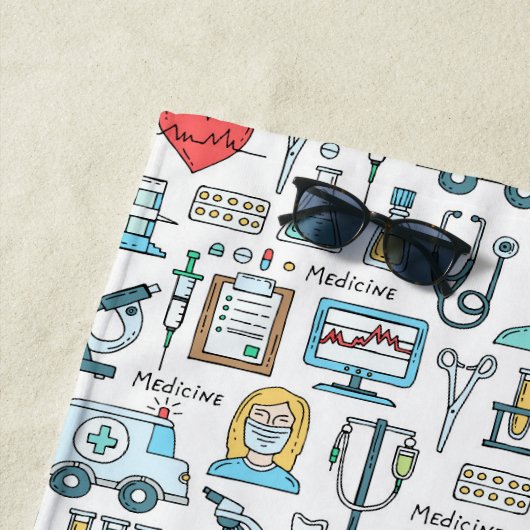 Patroon voor medisch ontwerp strandlaken (In situ)