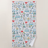 Patroon voor medisch ontwerp strandlaken (Voorkant)