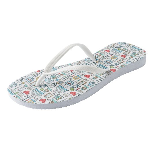 Patroon voor medisch ontwerp teenslippers (Schuin)