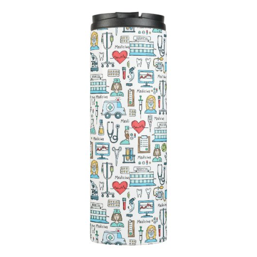 Patroon voor medisch ontwerp thermosbeker (Achterkant)