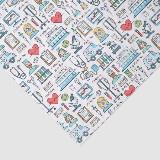 Patroon voor medisch ontwerp tissuepapier (Detail)