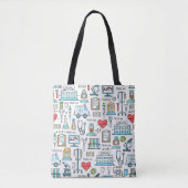 Patroon voor medisch ontwerp tote bag (Voorkant)