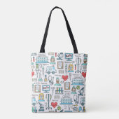 Patroon voor medisch ontwerp tote bag (Achterkant)