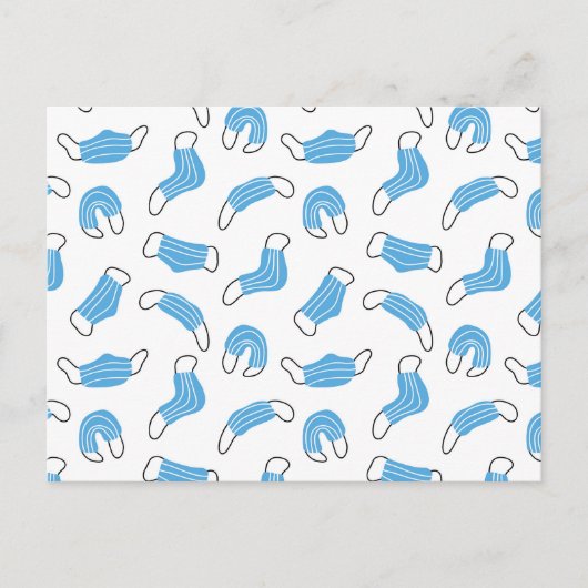 Patroon voor medische maskers briefkaart (Voorkant)