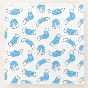 Patroon voor medische maskers glazen onderzetter