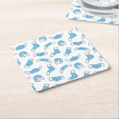 Patroon voor medische maskers kartonnen onderzetters (Schuin)