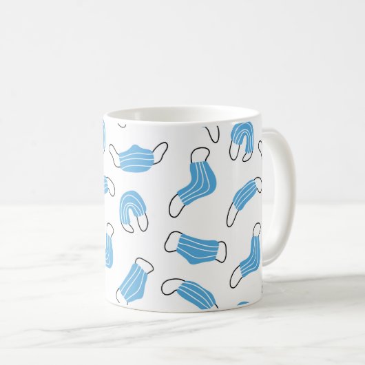 Patroon voor medische maskers koffiemok (Voorkant rechts)