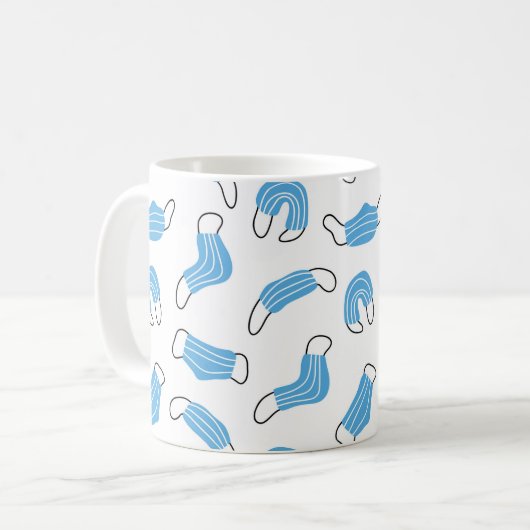 Patroon voor medische maskers koffiemok (Voorkant links)