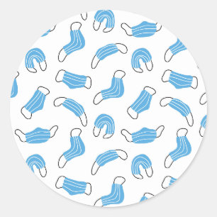 Patroon voor medische maskers ronde sticker
