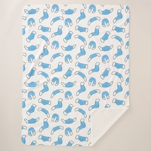 Patroon voor medische maskers sherpa deken (Voorkant)