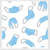 Patroon voor medische maskers sticker (Vel)