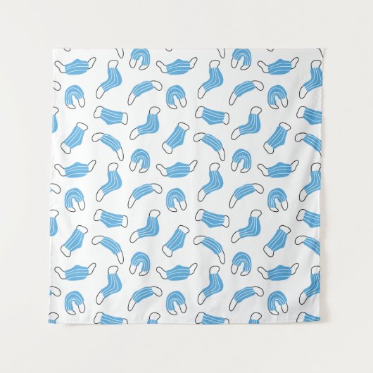 Patroon voor medische maskers wandkleed (Voorkant)